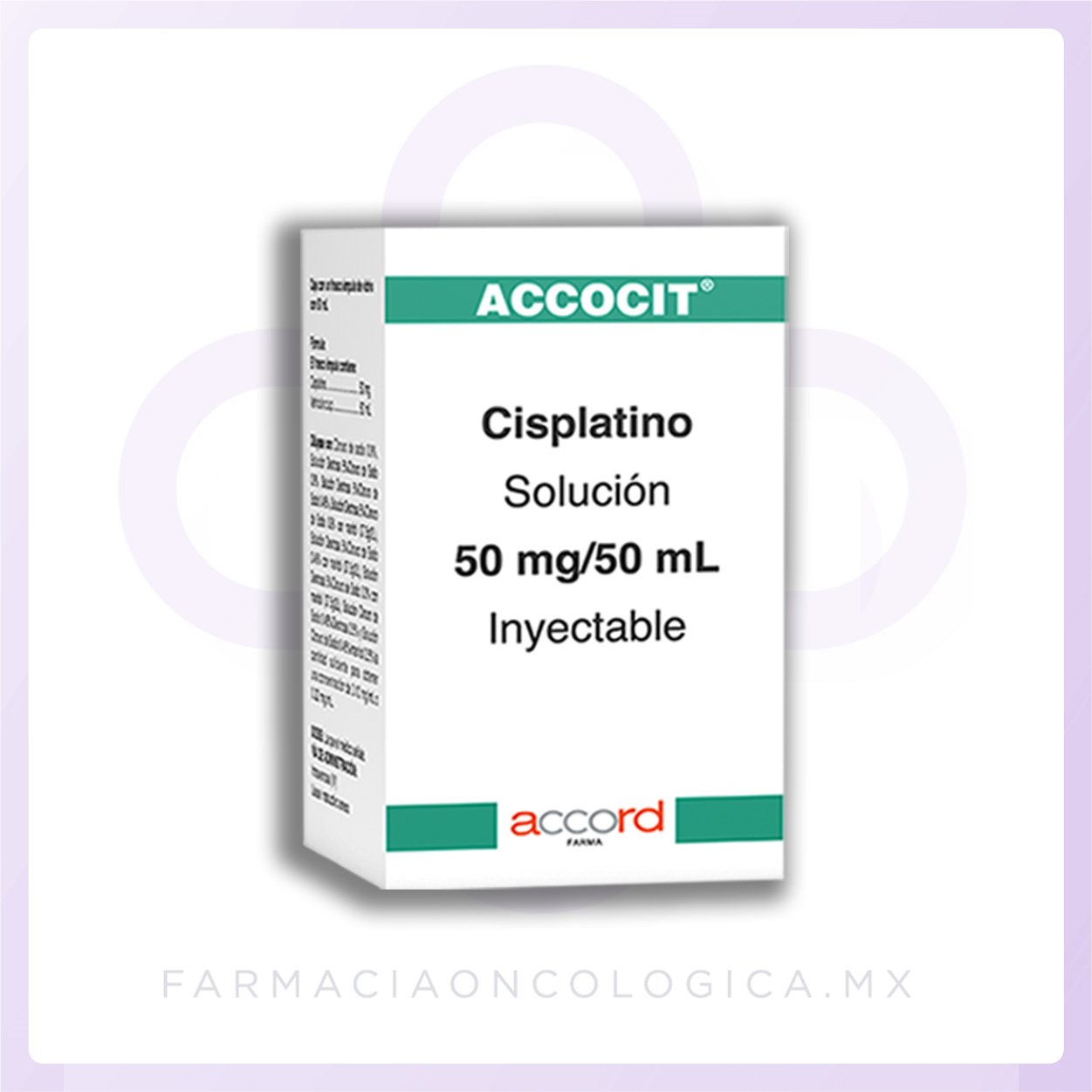 "Accocit Cisplatino 50 mg/50 mL Solución inyectable Accord"